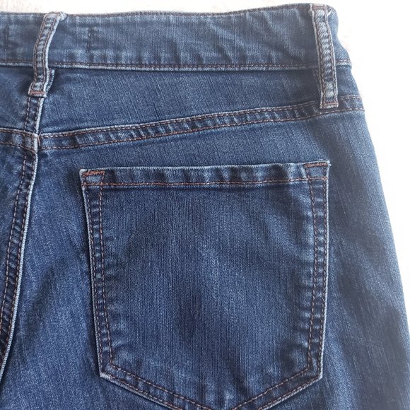 LOFT Curvy Skinny Stretch Low Rise Dark Blue Jeans SZ 25 - Picture 10 of 15